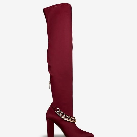 Sabrah Tall Pointed-Toe Boot - Burgundy - Picture 3 of 4